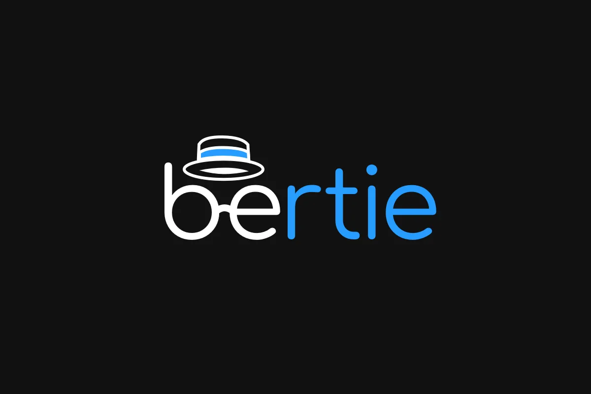 Final bertie logo on dark background